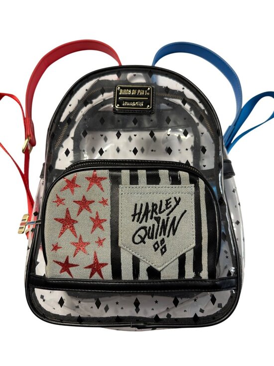 Loungefly Handbags - Loungefly DC Comics Birds Of Prey Harley Quinn Clear Mini Backpack